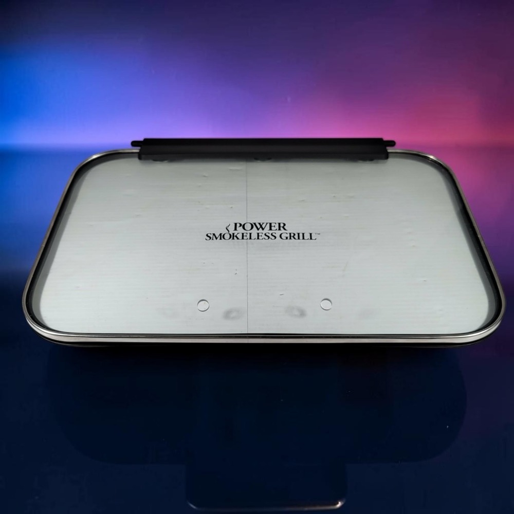POWER XL Smokeless Grill PG-1500 GLASS LID with Hinge NO HANDLE Replacement ONLY